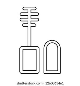 Mascara icon flat style. vector for beauty  fashion illustration.