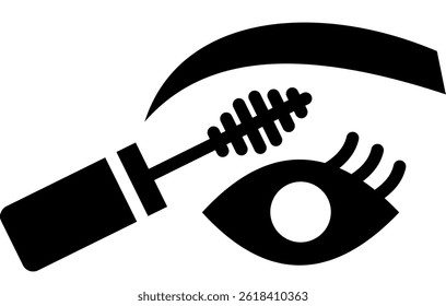 Mascara Icon Glyph Vector Illustration