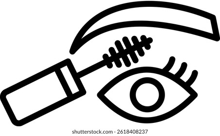 Mascara Icon Line Vector Illustration