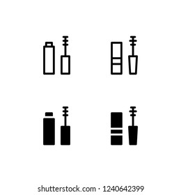 Mascara Icon Logo Vector Symbol. Makeup Icon