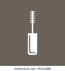 Mascara Icon on Dark Gray Color. Eps-10.