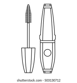 Mascara icon. Outline illustration of mascara vector icon for web