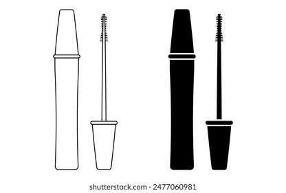 mascara icon set isolated on white background