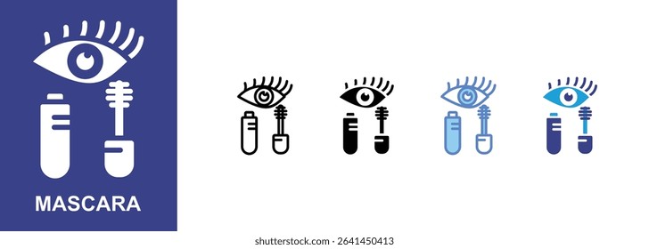 mascara  icon sets with five styles