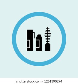 mascara icon symbol. Premium quality isolated mascara vector icon in trendy style. mascara element.