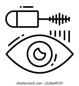 mascara icon, trendy Style, Isolated on White Background, Stock vector illustrations.