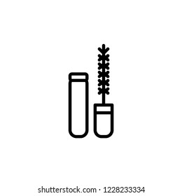 Mascara Icon Vector in Flat Design on White Isolated Background. EPS 10.