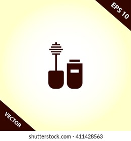 mascara icon. mascara vector illustration

