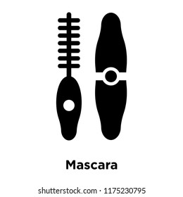 Mascara icon vector isolated on white background, logo concept of Mascara sign on transparent background, filled black symbol