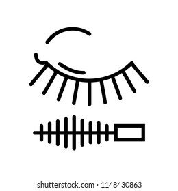 Mascara icon vector icon. Simple element illustration. Mascara symbol design. Can be used for web and mobile.