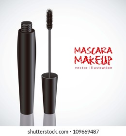 mascara illustration isolated on white background, vector illustration