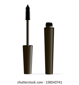 Mascara illustration isolated on white background.