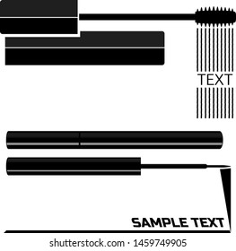 mascara ink vector black text