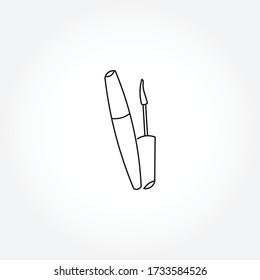 mascara line icon. mascara isolated line icon