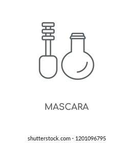 Mascara linear icon. Mascara concept stroke symbol design. Thin graphic elements vector illustration, outline pattern on a white background, eps 10.