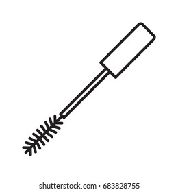 Mascara linear icon. Thin line illustration. Contour symbol. Vector isolated outline drawing