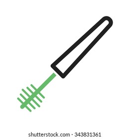 Mascara, makeup, brush icon vector image. Can also be used for makeup and accessories. Suitable for web apps, mobile apps and print media.