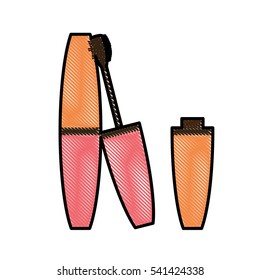 mascara makeup icon image vector illustration design 