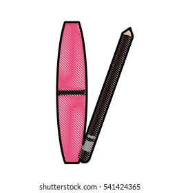 mascara makeup icon image vector illustration design 