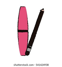 mascara makeup icon image vector illustration design 