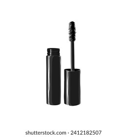 mascara makeup illustration editable vector