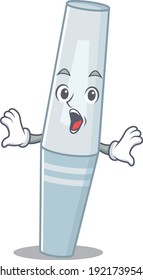 Mascara mascot design concept showing a amazed gesture. Vector illustration