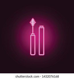 mascara neon icon. Elements of Women's accessories set. Simple icon for websites, web design, mobile app, info graphics