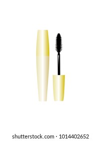 Mascara on white background