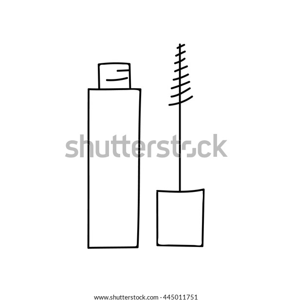 Mascara Outline Doodle Icon Stock Vector (Royalty Free) 445011751 Shutterstock