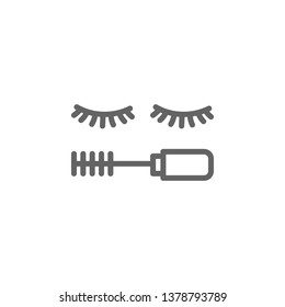 mascara outline icon. Elements of Beauty and Cosmetics illustration icon. Signs and symbols can be used for web, logo, mobile app, UI, UX