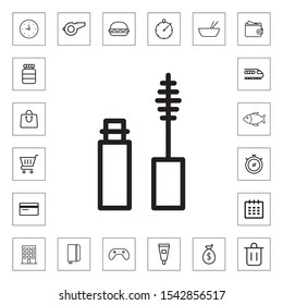 Mascara outline icon for web and mobile