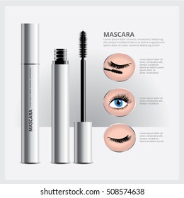 Mascara Packaging with Eye Makeup