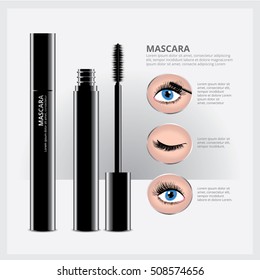 Mascara Packaging with Eye Makeup