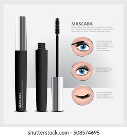 Mascara Packaging with Eye Makeup