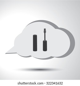 Mascara sign flat icon