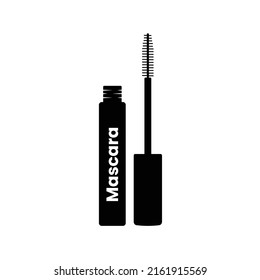 Mascara Silhouette. Black and White Icon Design Element on Isolated White Background