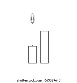 Mascara simple icon. Contour illustration.