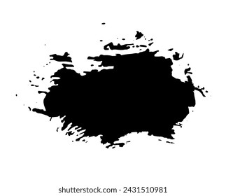 Mascara smears texture. Vector scribble black brush strokes isolated on white. Black grunge dirty brush strokes