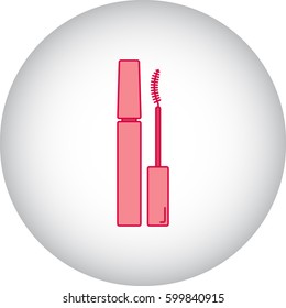 Mascara symbol simple flat icon on background