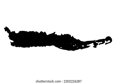 Mascara texture brush stroke isolated on white background.