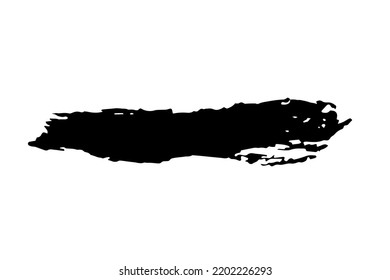 Mascara texture brush stroke isolated on white background.