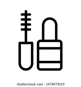 mascara thin line vector icon