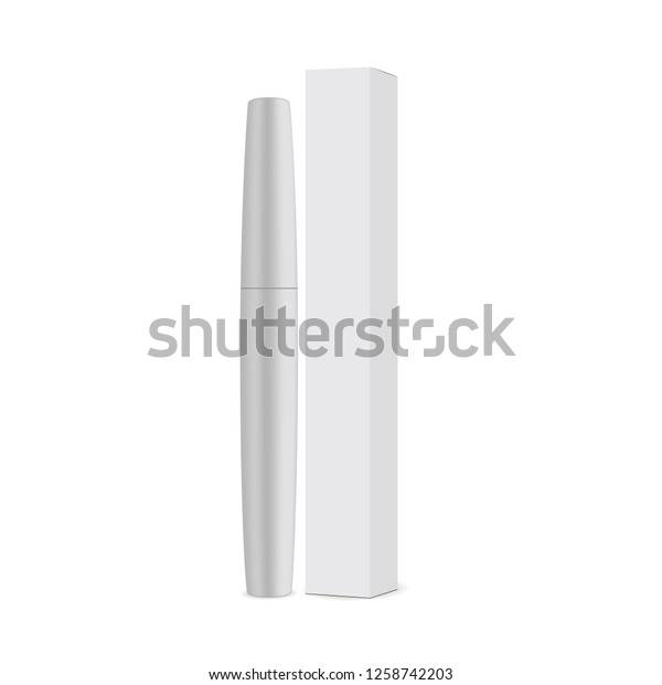 Download Mascara Tube Box Mockup Isolated On Stock Vector Royalty Free 1258742203