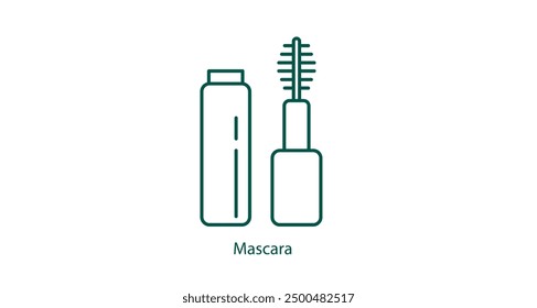 Mascara Tube with Brush Icon Design