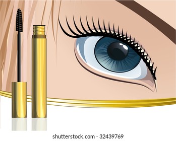 Mascara. Vector.