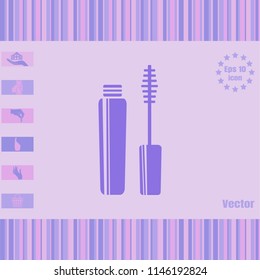 mascara vector icon. Flat design style