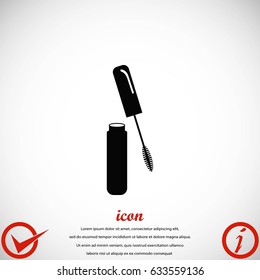 Mascara vector icon, flat design best vector icon