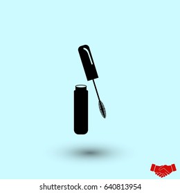 Mascara vector icon, flat design best vector icon