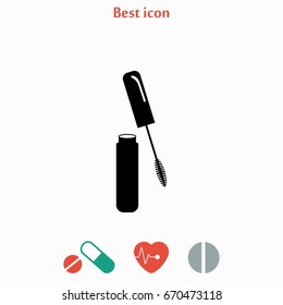 Mascara vector icon, flat design best vector icon