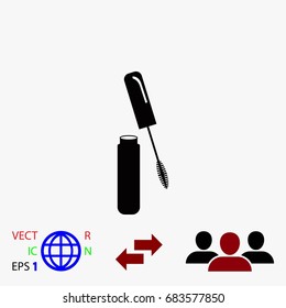 Mascara vector icon, flat design best vector icon